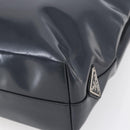 PRADA Tote Bag Enamel Gray Silver Auth 146980-15