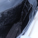 PRADA Tote Bag Enamel Gray Silver Auth 146980-20