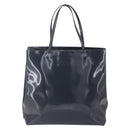 PRADA Tote Bag Enamel Gray Silver Auth 146980-2