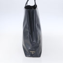 PRADA Tote Bag Enamel Gray Silver Auth 146980-3