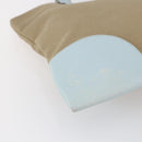 PRADA Hand Bag Canvas Beige Silver Auth 146982-14