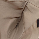 PRADA Hand Bag Canvas Beige Silver Auth 146982-20