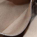 PRADA Hand Bag Canvas Beige Silver Auth 146982-11