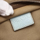 PRADA Hand Bag Canvas Beige Silver Auth 146982-21