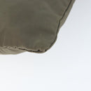 PRADA Shoulder Bag Nylon Khaki Silver Auth 146984-9