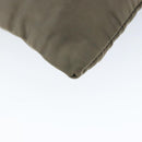 PRADA Shoulder Bag Nylon Khaki Silver Auth 146984-16