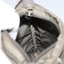 PRADA Shoulder Bag Nylon Khaki Silver Auth 146984-19