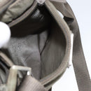 PRADA Shoulder Bag Nylon Khaki Silver Auth 146984-21