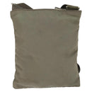 PRADA Shoulder Bag Nylon Khaki Silver Auth 146984-2