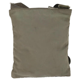 PRADA Shoulder Bag Nylon Khaki Silver Auth 146984 - 0