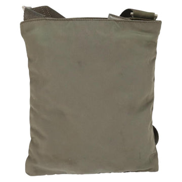 PRADA Shoulder Bag Nylon Khaki Silver Auth 146984 - 0
