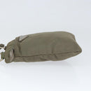 PRADA Shoulder Bag Nylon Khaki Silver Auth 146984-4