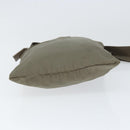 PRADA Shoulder Bag Nylon Khaki Silver Auth 146984-5
