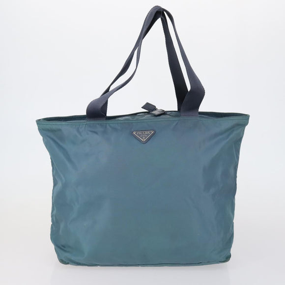 PRADA Tote Bag Nylon 3 Set Green Blue Auth 146985