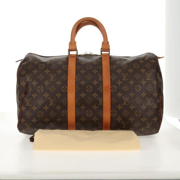 LOUIS VUITTON Monogram Keepall 45 Boston Bag M41428 LV Auth 146991V