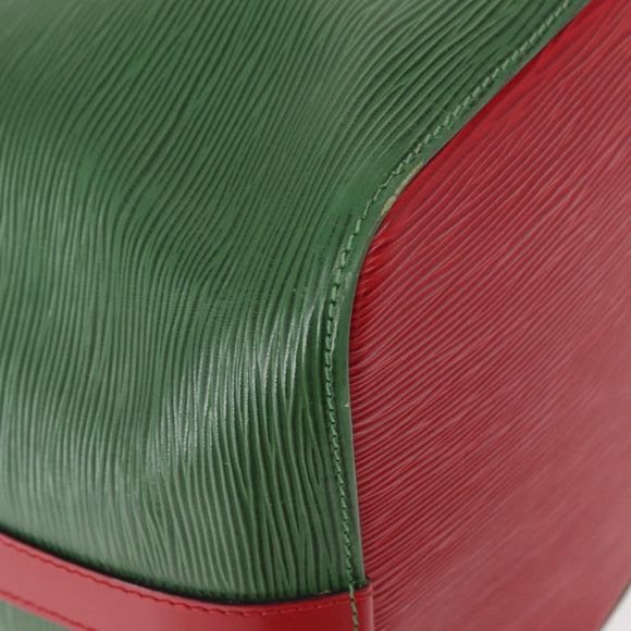 LOUIS VUITTON Epi Petit Noe Shoulder Bag bicolor Green Red M44147 LV Auth 146993