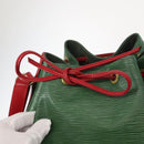 LOUIS VUITTON Epi Petit Noe Shoulder Bag bicolor Green Red M44147 LV Auth 146993-10