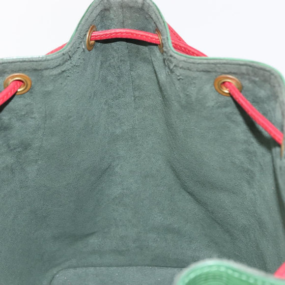 LOUIS VUITTON Epi Petit Noe Shoulder Bag bicolor Green Red M44147 LV Auth 146993