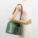 LOUIS VUITTON Epi Petit Noe Shoulder Bag bicolor Green Red M44147 LV Auth 146993-20