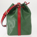 LOUIS VUITTON Epi Petit Noe Shoulder Bag bicolor Green Red M44147 LV Auth 146993-4