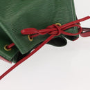 LOUIS VUITTON Epi Petit Noe Shoulder Bag bicolor Green Red M44147 LV Auth 146993-6