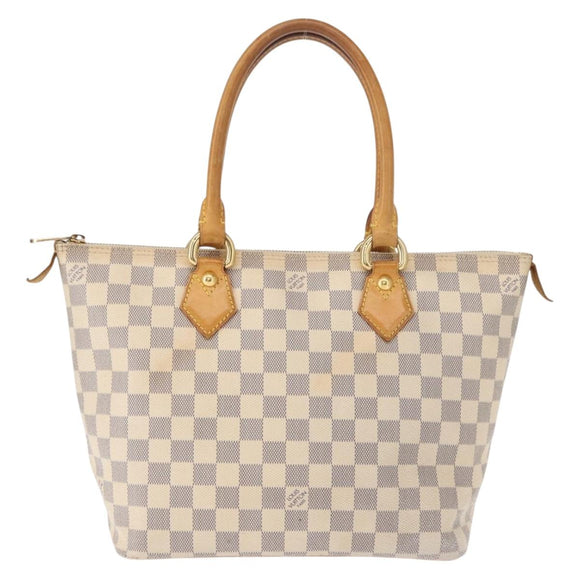 LOUIS VUITTON Damier Azur Saleya PM Tote Bag N51186 LV Auth 146995