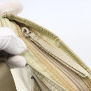 PRADA Shoulder Bag Nylon Beige Silver Auth 146997-10