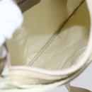 PRADA Shoulder Bag Nylon Beige Silver Auth 146997-11