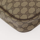 GUCCI GG Supreme Web Sherry Line Bag PVC Beige Brown 89 01 034 Auth 146999-16