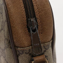 GUCCI GG Supreme Web Sherry Line Bag PVC Beige Brown 89 01 034 Auth 146999-10