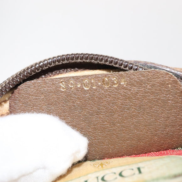 GUCCI GG Supreme Web Sherry Line Bag PVC Beige Brown 89 01 034 Auth 146999
