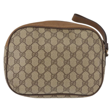 GUCCI GG Supreme Web Sherry Line Bag PVC Beige Brown 89 01 034 Auth 146999 - 0