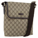 GUCCI GG Supreme Shoulder Bag PVC Beige Gold 223666 Auth 147008-1