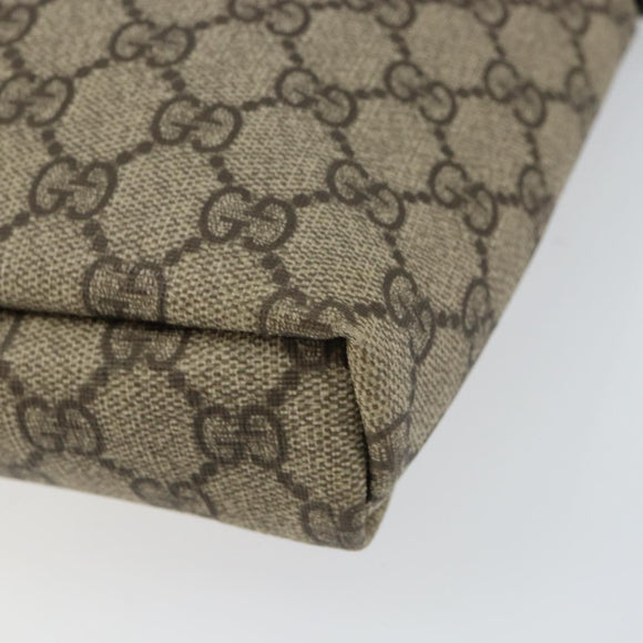 GUCCI GG Supreme Shoulder Bag PVC Beige Gold 223666 Auth 147008