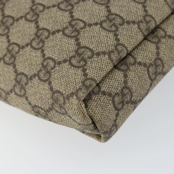 GUCCI GG Supreme Shoulder Bag PVC Beige Gold 223666 Auth 147008