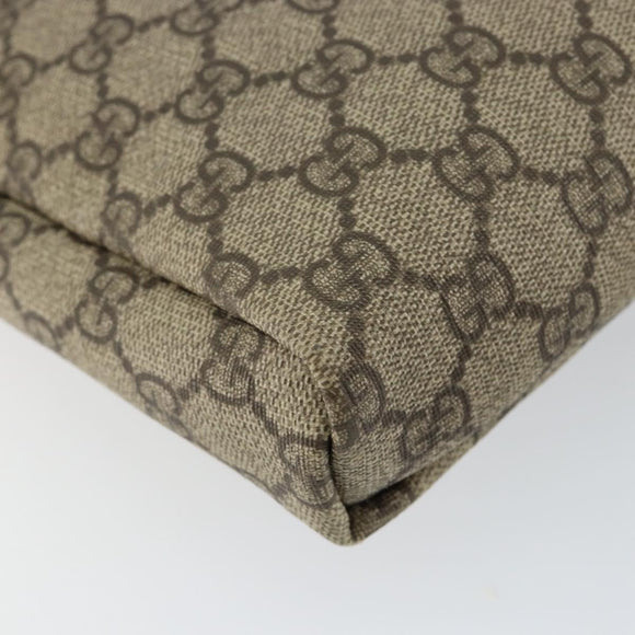 GUCCI GG Supreme Shoulder Bag PVC Beige Gold 223666 Auth 147008