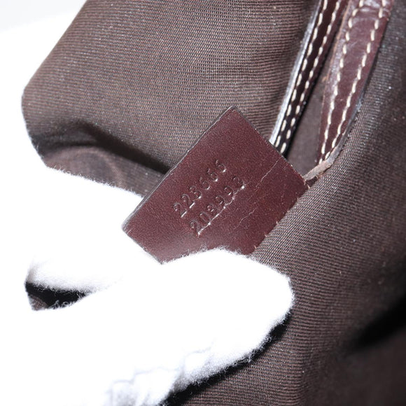 GUCCI GG Supreme Shoulder Bag PVC Beige Gold 223666 Auth 147008