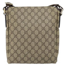 GUCCI GG Supreme Shoulder Bag PVC Beige Gold 223666 Auth 147008-2