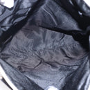 PRADA Hand Bag Canvas Beige Silver Auth 147009-11