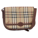 Burberrys Nova Check Shoulder Bag PVC Beige Gold Auth 147010-1