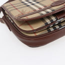 Burberrys Nova Check Shoulder Bag PVC Beige Gold Auth 147010-14