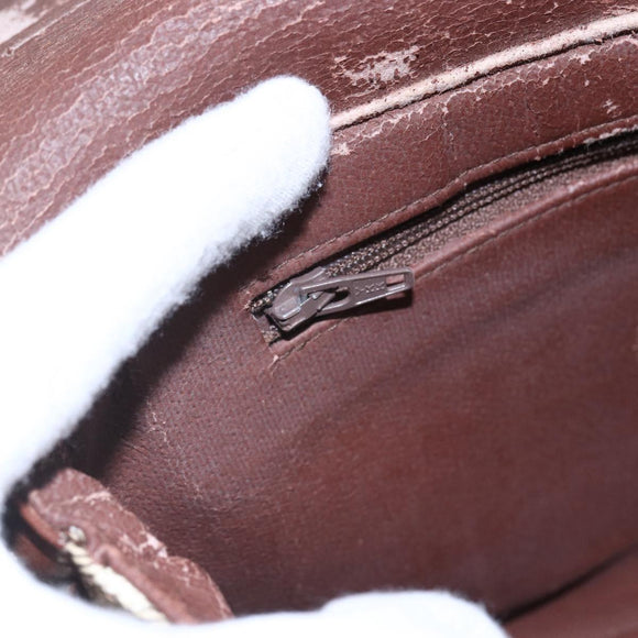 Burberrys Nova Check Shoulder Bag PVC Beige Gold Auth 147010