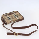 Burberrys Nova Check Shoulder Bag PVC Beige Gold Auth 147010-7