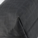 FENDI Zucca Canvas Tote Bag PVC Black Gold Auth 147011-14