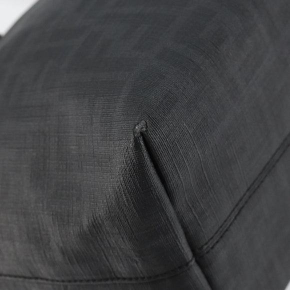 FENDI Zucca Canvas Tote Bag PVC Black Gold Auth 147011