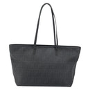 FENDI Zucca Canvas Tote Bag PVC Black Gold Auth 147011-13