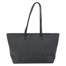 FENDI Zucca Canvas Tote Bag PVC Black Gold Auth 147011-2