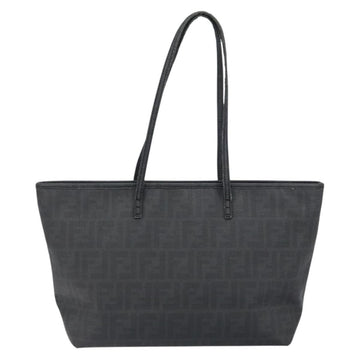 FENDI Zucca Canvas Tote Bag PVC Black Gold Auth 147011 - 0