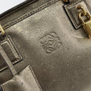 LOEWE Anagram Americana 28 Hand Bag Leather Gold Auth 147012-18