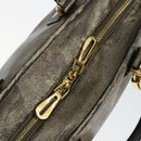 LOEWE Anagram Americana 28 Hand Bag Leather Gold Auth 147012-19